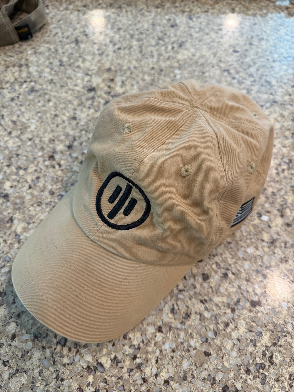 Classic Khaki PWS Baseball Cap with Black Embroidered Logo